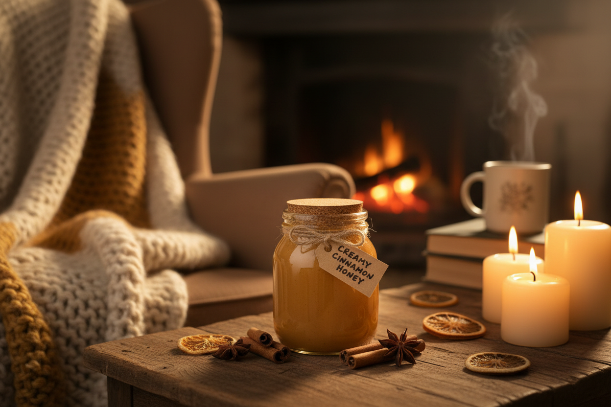 Μέλι Κρέμα Κανέλα - Χειμωνιάτικο Σκηνικό